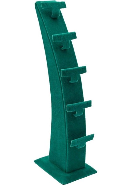 Yeşil Dik Küpe Standı, 25 Cm, Küpe Sergileme ve Organizer, Şık ve Fonksiyonel