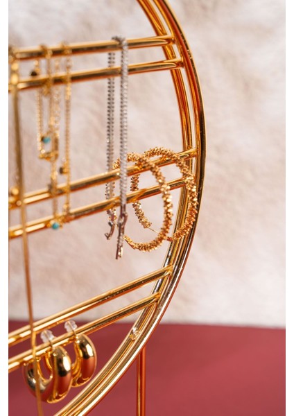 Altın Renk Metal Takı Kutusu, Düzenleyici ve Dekoratif Aksesuar. fırsatları