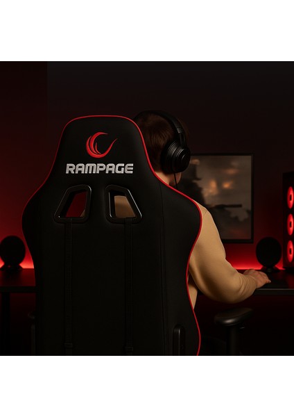 STYLES KL-R61 Kırmızı/Siyah Oyuncu Koltuğu