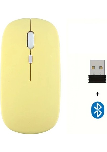 Ipad Macbook Telefon Telefon Laptop Tablet Uyumlu Şarj Edilebilir Kablosuz Ince Hafif Bluetooth Renli Mouse Fare