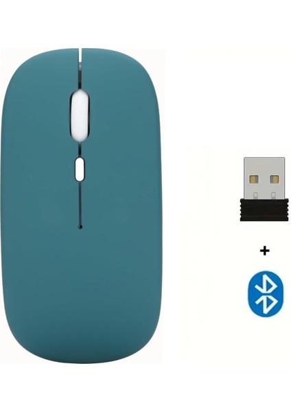 Ipad Macbook Telefon Telefon Laptop Tablet Uyumlu Şarj Edilebilir Kablosuz Ince Hafif Bluetooth Renli Mouse Fare
