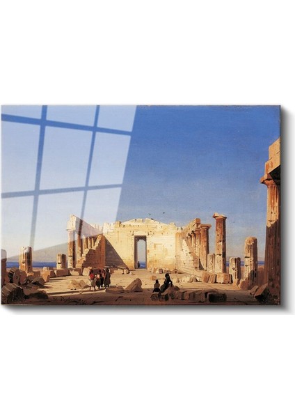 Ippolito Caffi - Atina Akropolis Cam Tablo