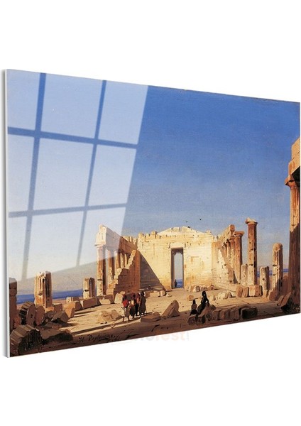 Ippolito Caffi - Atina Akropolis Cam Tablo