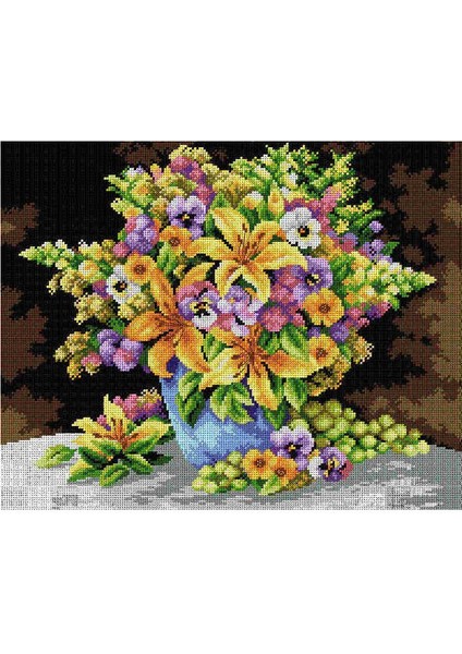 Baskılı Goblen Çiçekler 2384 40*50 cm