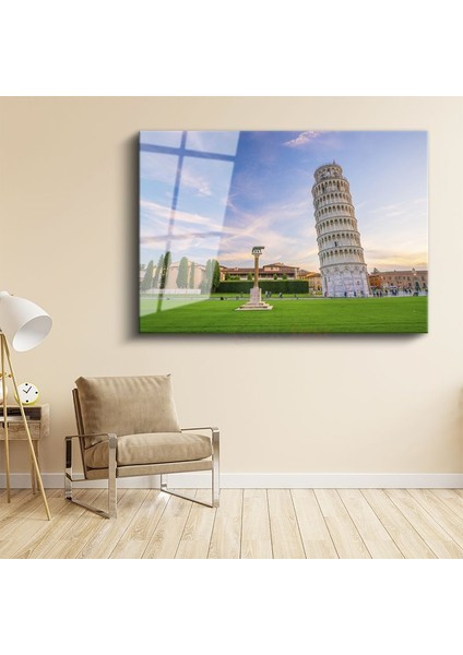 Pisa Kulesi - Italya'nın Eğik Simgesi Cam Tablo