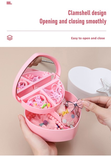 Kalp Şeklinde Aynalı Takı Kutusu, Bölmeli ve Şık Organizer, Aksesuar Saklama Çözümü indirimleri