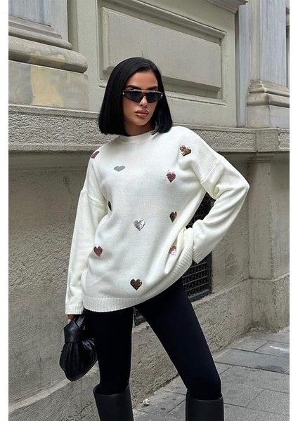 Molly Kalp Desenli Triko Örme Kazak 1339