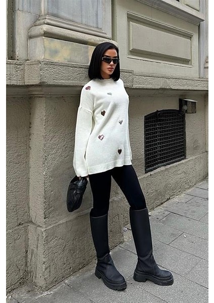 Molly Kalp Desenli Triko Örme Kazak 1339