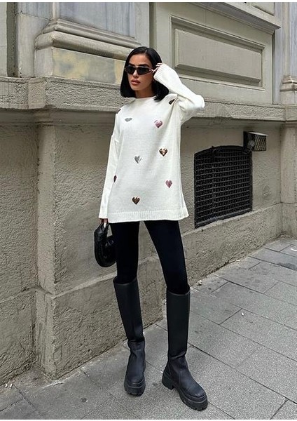 Molly Kalp Desenli Triko Örme Kazak 1339