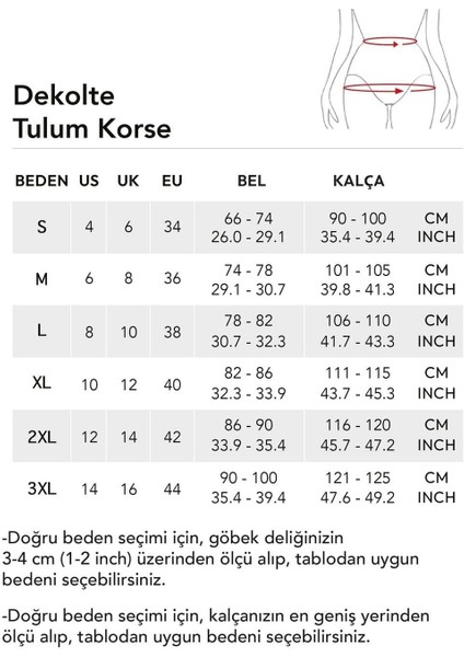 Dekolte Tulum Korse Ten indirimleri