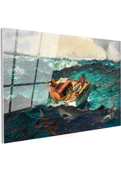 Winslow Homer - Körfez Akıntısı Cam Tablo modelleri