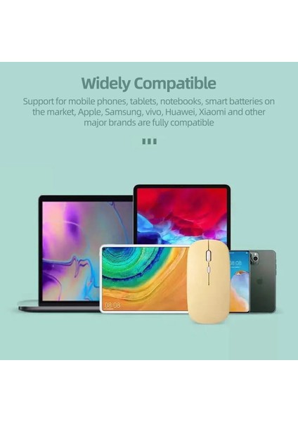 Ipad Macbook Telefon Telefon Laptop Tablet Uyumlu Şarj Edilebilir Kablosuz Ince Hafif Bluetooth Renli Mouse Fare