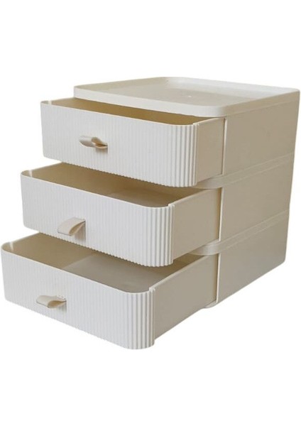 Beyaz 3 Çekmeceli Çok Amaçlı Düzenleyici Organizer