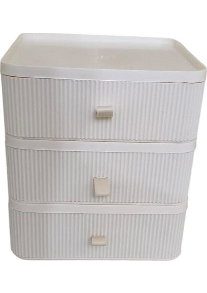 Beyaz 3 Çekmeceli Çok Amaçlı Düzenleyici Organizer modelleri