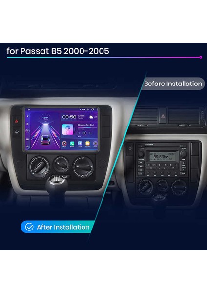 Vw Passat B5 1996-2006 Multimedya Carplay Ekran Seti 4 GB Ram 64 Hafızalı