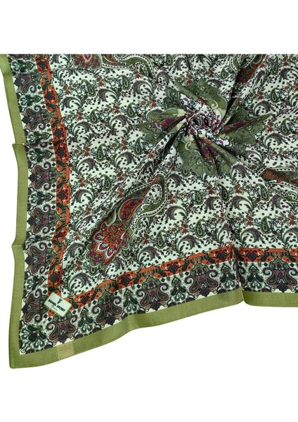 Prime Pamuk Etnik Desenli Eşarp 90X90 cm