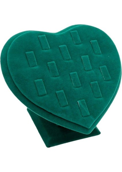 Yeşil Renkli Kalp Yüzük Standı, Şık ve Kullanışlı Tasarım, Özel Hediye Seçeneği