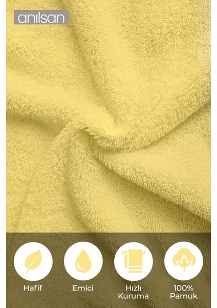 6'lı Sarı Greek Beyaz Banyo Havlusu - 70X140CM, 490GR, %100PAMUK, Spa ve Otel Havlusu fırsatları