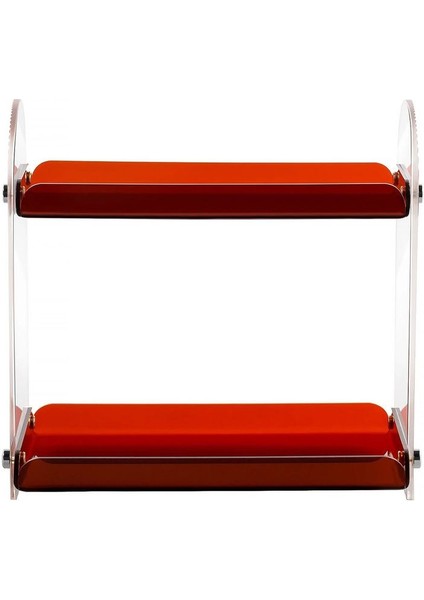 Şeffaf ve Bordo 2 Katlı Çok Amaçlı Düzenleyici, Şık ve Fonksiyonel Tasarım fiyatları