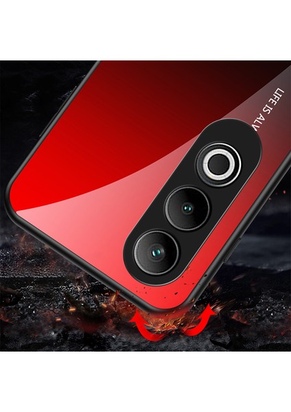 Oneplus Nord Ce4 5g Kılıf Temperli Cam Degrade Renkli Telefon Kılıfı-Degrade Gül (Yurt Dışından)