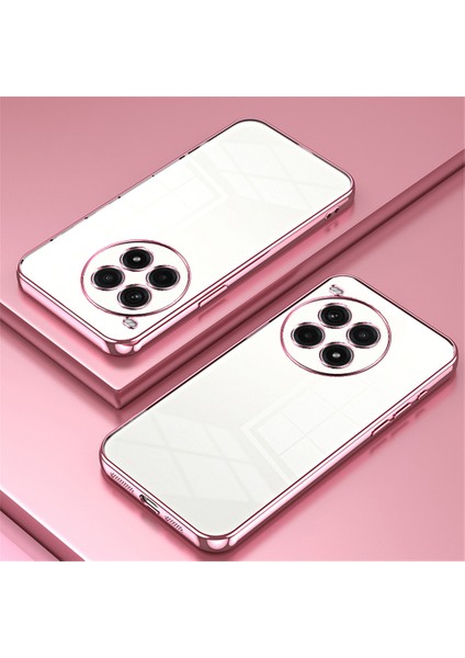 Oneplus Ace 3 Pro 5g Kılıf Galvanik Çerçeve Yumuşak Tpu Telefon Kılıfı-Pembe (Yurt Dışından)