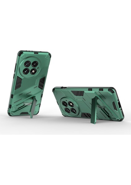 Oneplus 13 Kılıf Pc+Tpu Darbeye Dayanıklı Telefon Kılıfı Kickstand Ile-Yeşil (Yurt Dışından)