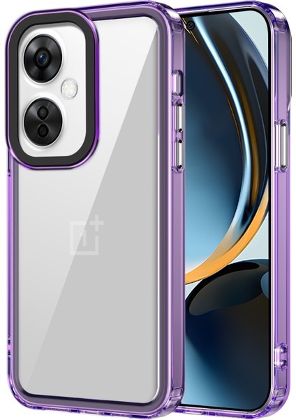 Oneplus Nord Ce3 5g/oppo K11 5g Şeffaf Kılıflar Pc+Tpu Kabuk Çizilmez Telefon Kılıfı-Şeffaf Mor (Yurt Dışından)