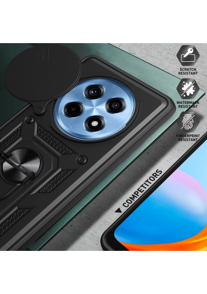 Oneplus Ace 3 5G/12R 5g Kılıf Sürgülü Kamera Lens Koruma Pc+Tpu Telefon Kılıfı-Altın (Yurt Dışından)