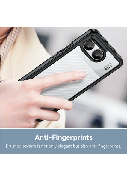 Oneplus Nord 4 Darbeye Dayanıklı Kılıf Tpu+Akrilik Koruyucu Şeffaf Telefon Kılıfı-Siyah (Yurt Dışından)
