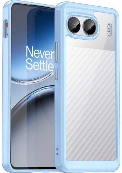 Oneplus Nord 4 Darbeye Dayanıklı Kılıf Tpu+Akrilik Koruyucu Şeffaf Telefon Kılıfı-Mavi (Yurt Dışından)