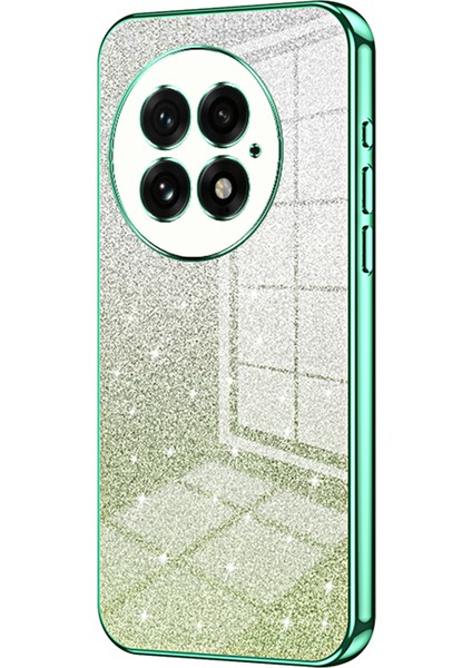 Oneplus 13 Kılıf Galvanik Degrade Parıltılı Tpu Telefon Kılıfı-Yeşil (Yurt Dışından)