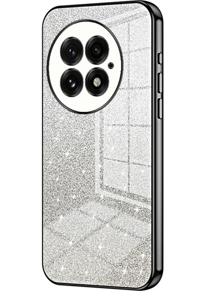 Oneplus 13 Kılıf Galvanik Degrade Parıltılı Tpu Telefon Kılıfı-Siyah (Yurt Dışından)