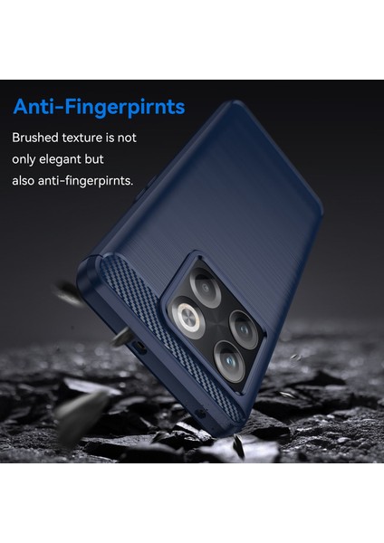Oneplus 10T 5g Için Karbon Fiber Dokulu Telefon Kılıfı, Yumuşak Tpu Ince Uyumlu Toz Önleyici Fırçalanmış Telefon Kılıfı-Mavi (Yurt Dışından) modelleri