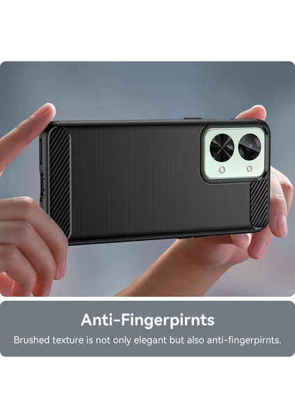 Oneplus Nord 2t 5g Hafif Ince Tpu Telefon Kılıfı Karbon Fiber Doku Fırçalanmış Yüzey Darbeye Dayanıklı Kapak-Siyah (Yurt Dışından) fırsatları
