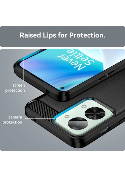 Oneplus Nord 2t 5g Hafif Ince Tpu Telefon Kılıfı Karbon Fiber Doku Fırçalanmış Yüzey Darbeye Dayanıklı Kapak-Siyah (Yurt Dışından) indirimleri