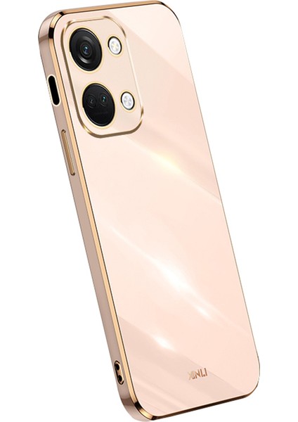 Xınlı Oneplus Nord 3 5g/ace 2V Yumuşak Tpu Telefon Kılıfı Galvanik Kenar Telefon Kapağı-Pembe (Yurt Dışından)