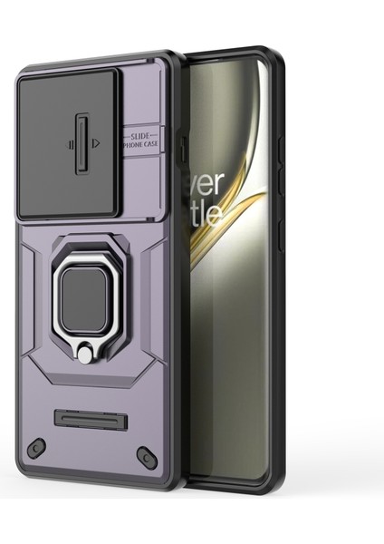 Oneplus Ace 3 Pro 5g Kılıf Pc+Tpu Halka Destekli Telefon Koruyucu Lens Kapağı-Mor (Yurt Dışından)
