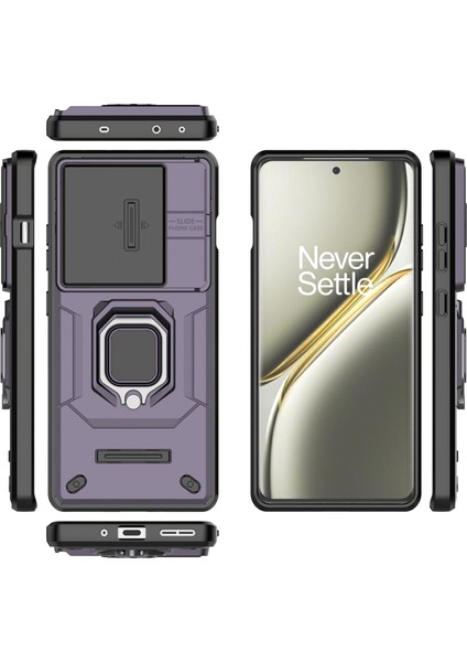 Oneplus Ace 3 Pro 5g Kılıf Pc+Tpu Halka Destekli Telefon Koruyucu Lens Kapağı-Mor (Yurt Dışından)