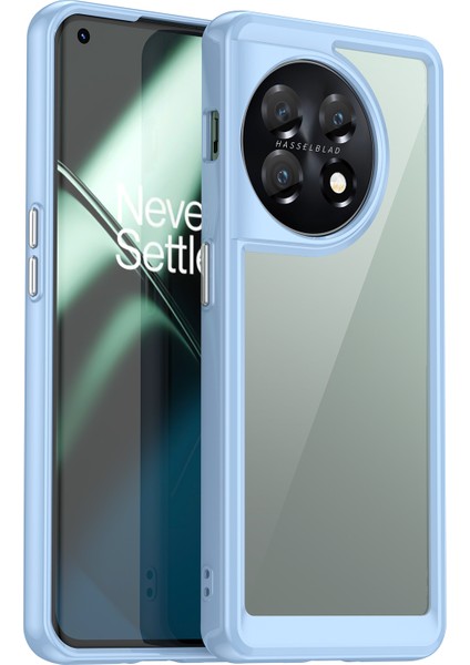 Oneplus 11 5g Yumuşak Tpu Sert Akrilik Telefon Kılıfı Şeffaf Darbeye Dayanıklı Telefon Kabuğu Kapağı-Mavi (Yurt Dışından)