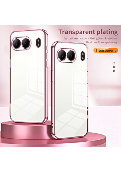 Oneplus Nord 4 Kılıf Galvanik Çerçeve Yumuşak Tpu Telefon Kılıfı-Siyah (Yurt Dışından)