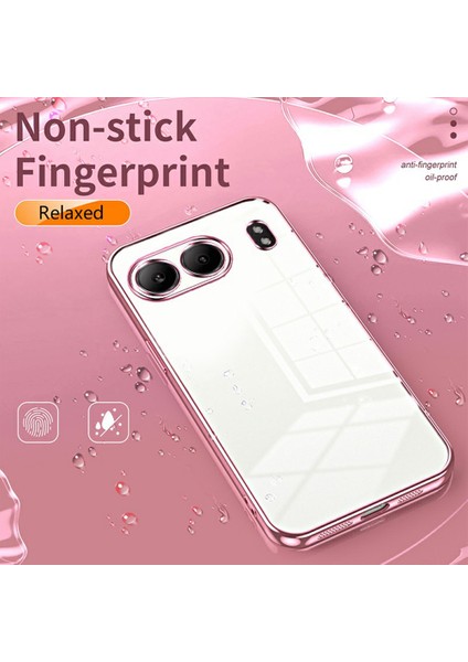 Oneplus Nord 4 Kılıf Galvanik Çerçeve Yumuşak Tpu Telefon Kılıfı-Siyah (Yurt Dışından)