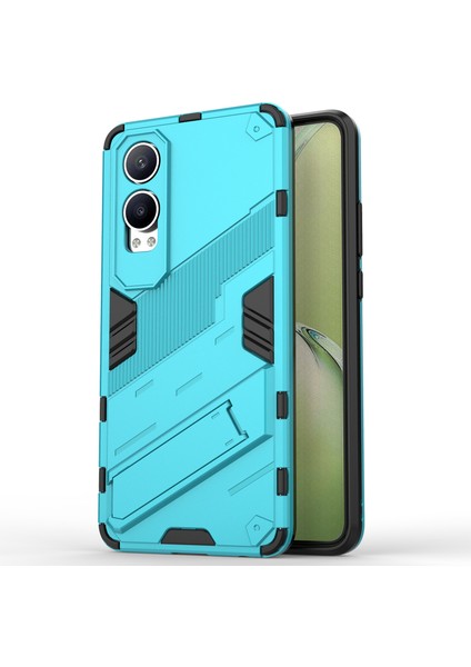 Oneplus Nord Ce4 Lite 5g/oppo K12X 5g (Çin) Kılıf Kickstand Hibrit Sert Pc Yumuşak Tpu Telefon Kılıfı-Bebek Mavisi (Yurt Dışından)