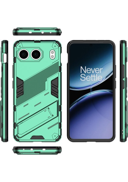Oneplus Nord 4 Kılıf Pc+Tpu Darbeye Dayanıklı Telefon Kılıfı Kickstand Ile-Yeşil (Yurt Dışından)
