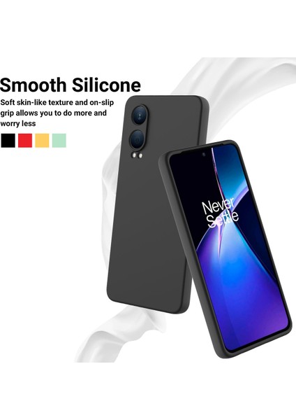 Oppo K12X 5g (Çin)/oneplus Nord Ce4 Lite 5g Kılıf Sıvı Silikon Düşmeye Karşı Dayanıklı Telefon Kılıfı El Kayışı Ile-Siyah (Yurt Dışından)