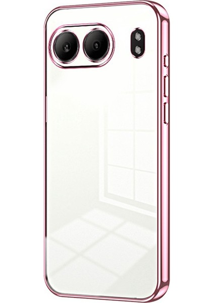 Oneplus Nord 4 Kılıf Galvanik Çerçeve Yumuşak Tpu Telefon Kılıfı-Pembe (Yurt Dışından)