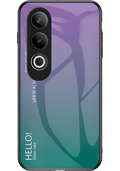 Oneplus Nord Ce4 5g Kılıf Temperli Cam Degrade Renkli Telefon Kılıfı-Degrade Mor (Yurt Dışından)