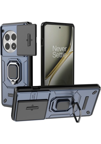 Oneplus Ace 3 Pro 5g Kılıf Pc+Tpu Halka Destekli Telefon Koruyucu Lens Kapağı-Mavi (Yurt Dışından)