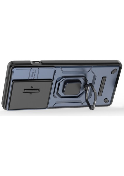 Oneplus Ace 3 Pro 5g Kılıf Pc+Tpu Halka Destekli Telefon Koruyucu Lens Kapağı-Mavi (Yurt Dışından)