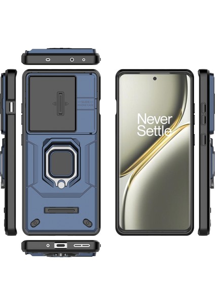 Oneplus Ace 3 Pro 5g Kılıf Pc+Tpu Halka Destekli Telefon Koruyucu Lens Kapağı-Mavi (Yurt Dışından)