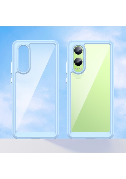 Oppo K12X 5g (Çin)/oneplus Nord Ce4 Lite 5g Kılıf Koruyucu Tpu+Akrilik Telefon Kılıfı-Mavi (Yurt Dışından)
